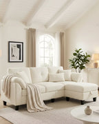 Dyonery 79-inch modern-style armchair-style three-seater sofa, with a movable footstool and a storage footstool