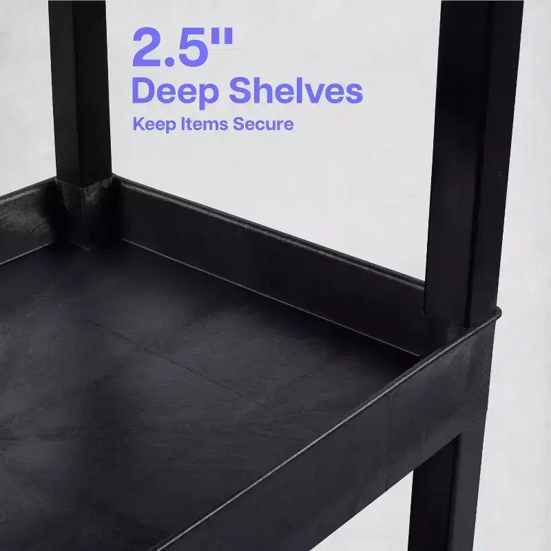Carrello multiuso compatto a tre ripiani, 24 L x 18 P x 34,25 H