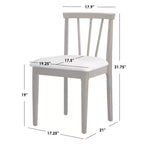Set di 2 sedie da pranzo imbottite moderne Spindle beige/noce