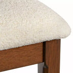Set di 2 sedie da pranzo imbottite moderne Spindle beige/noce